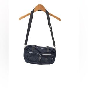 Kipling Defea Large Satchel Shoulder Handbag Nylon Navy Blue